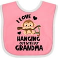 thumbnail image 3 of Inktastic Monkey I Love Hanging out with My Grandma Boys or Girls Baby Bib, 3 of 4