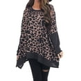 thumbnail image 4 of Qiopertar Pull Femme Col Rond Manches Longues Ample Imprimé Léopard Base Tops Offres de la Semaine Liquidation Moins de 5$ jusqu'à 90 % de Réduction, 4 of 9