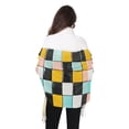 thumbnail image 4 of FORMRS Womens Scarf Winter Soft Long Big Warm Shawls Wrap Tassel Scarves, Yellow Checkered Pattern, 4 of 9