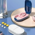 thumbnail image 7 of Pill Cutter Medicine Tablet Holder Safe Splitter Storage Compartment Box 1P, 7 of 7