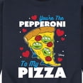 thumbnail image 3 of Toy Story - You're The Pepperoni To My Pizza - Men's Crew Neck Fleece Pullover, 3 of 5