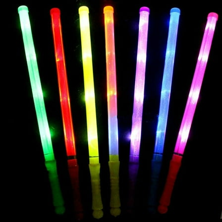 FRCOLOR Colorful LED Glow Sticks Party Favors Light Up Toys for Concert Use 12pcs 48CM
