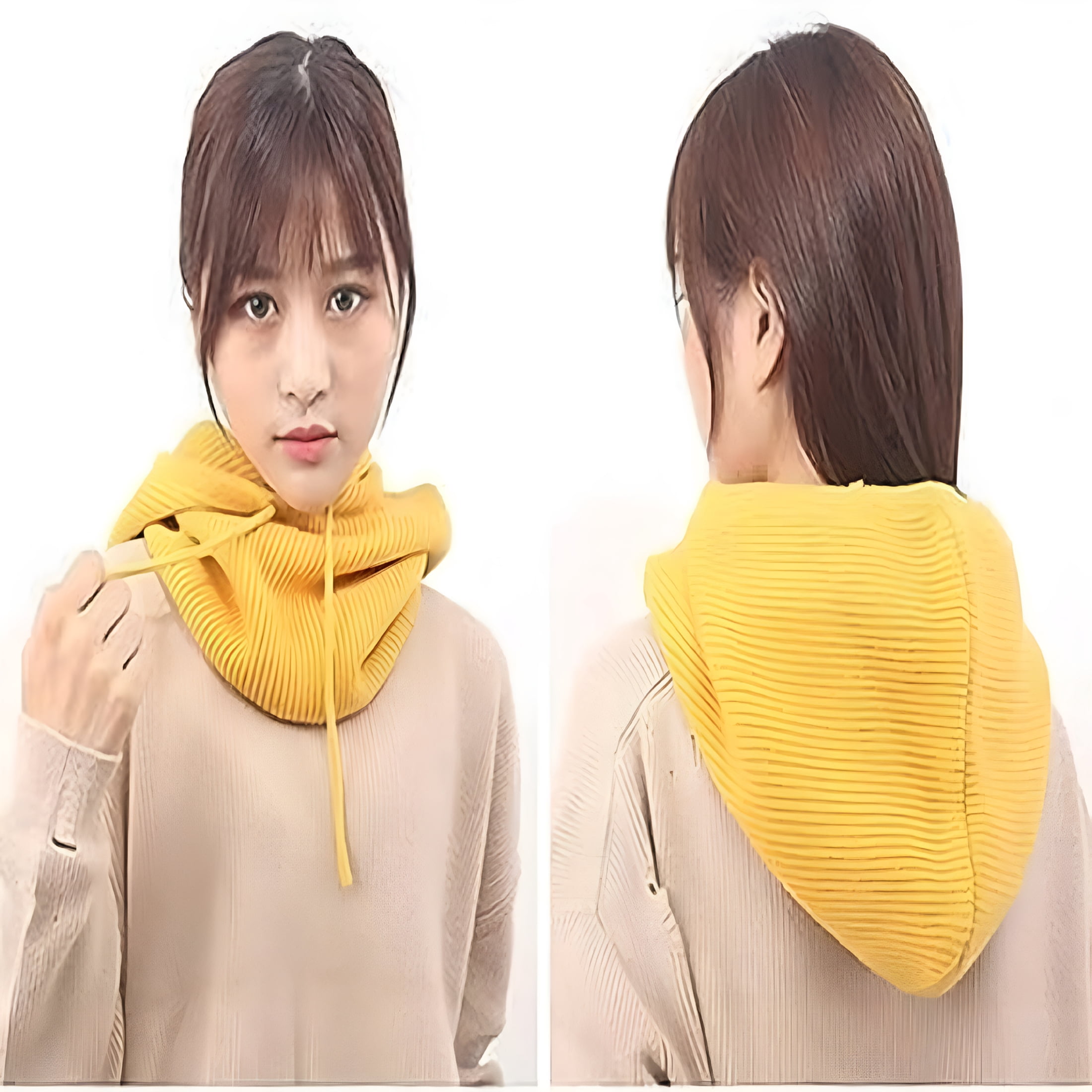 TELOLY 2026 New Women Hood Hat Winter Cashmere Knitted Beanie Hats Ski Mask Ski Cap Outdoor - Yellow - for Cold Weather Cashmere Hats for Women Winter