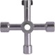 thumbnail image 2 of 2 Pieces 4 Way Multifunction Utility Key for Electric Water Gas Box Medicine Cabinet Opening Key (Silver), 2 of 4