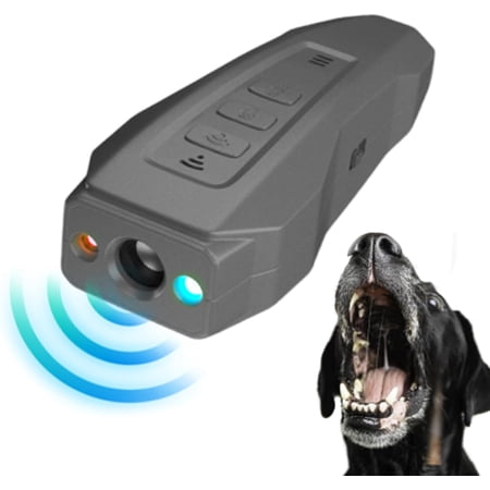 Bark Guard Anti Barking Device for Dogs, 2024 Best Bark Guard for Dogs with Integrated LED Flashlight, Portable, Waterproof, Ransform Your Dog's Barking and Behavior (Gray)