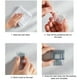 thumbnail image 4 of Caja de almacenamiento para herramientas de afeitado de pared | Estante de plástico transparente impermeable con tapa abatible | Instalación adhesiva sin perforaciones para la pared del baño, 4 of 6