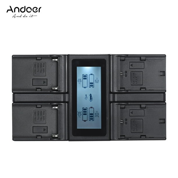 Andoer Andoer Lp E6 Lp E6n Np F970 4 Channel Digital Camera Battery W Lcd Display Andoer Andoer Lp E6 Lp E6n Np F970 4 Channel Digital Camera Battery W Lcd Display