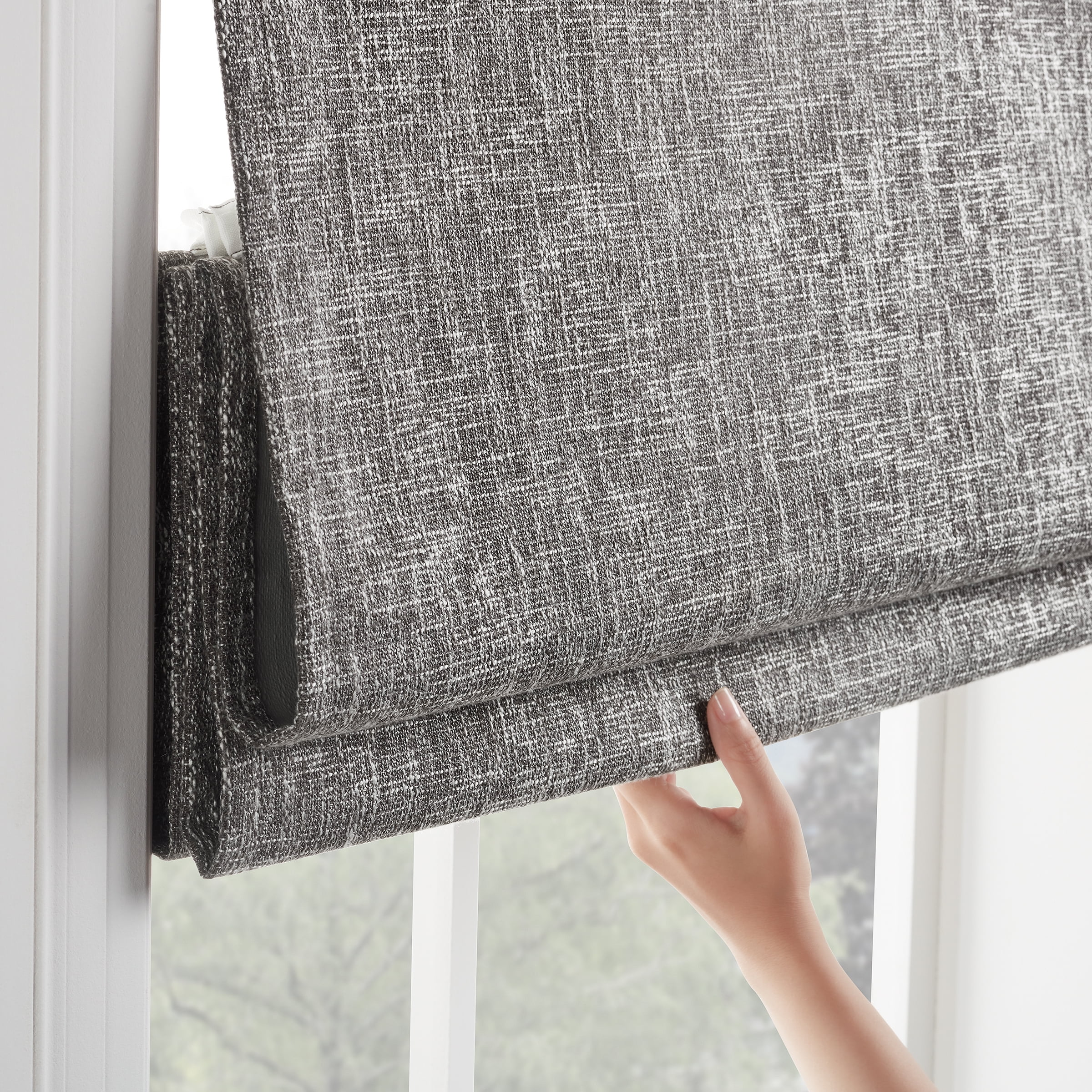 Eclipse Cordless 100% Blackout Polyester Roman Window Shades, 33" x 64"