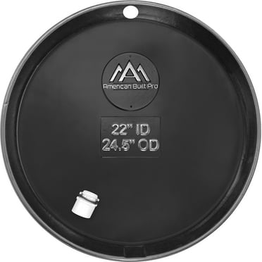 American Built Pro Water Heater Drain Pan drilled Anti Flood Pan Comes with 1" Drain Adapter Fitting 22" Round Black Drain Pan Made for Electric Water Heater Protects Floor from Water Damages