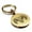 Gold, variant on Stainless Steel Geometric Polygon Ram Animal Round Medallion Keychain Circle Ring