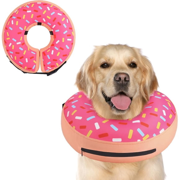 Supet Inflatable Dog Cone Collar Alternative After Surgery, Doggie Neck Donut Collar Recovery, Soft Dog Cone for Small Medium Large Dogs