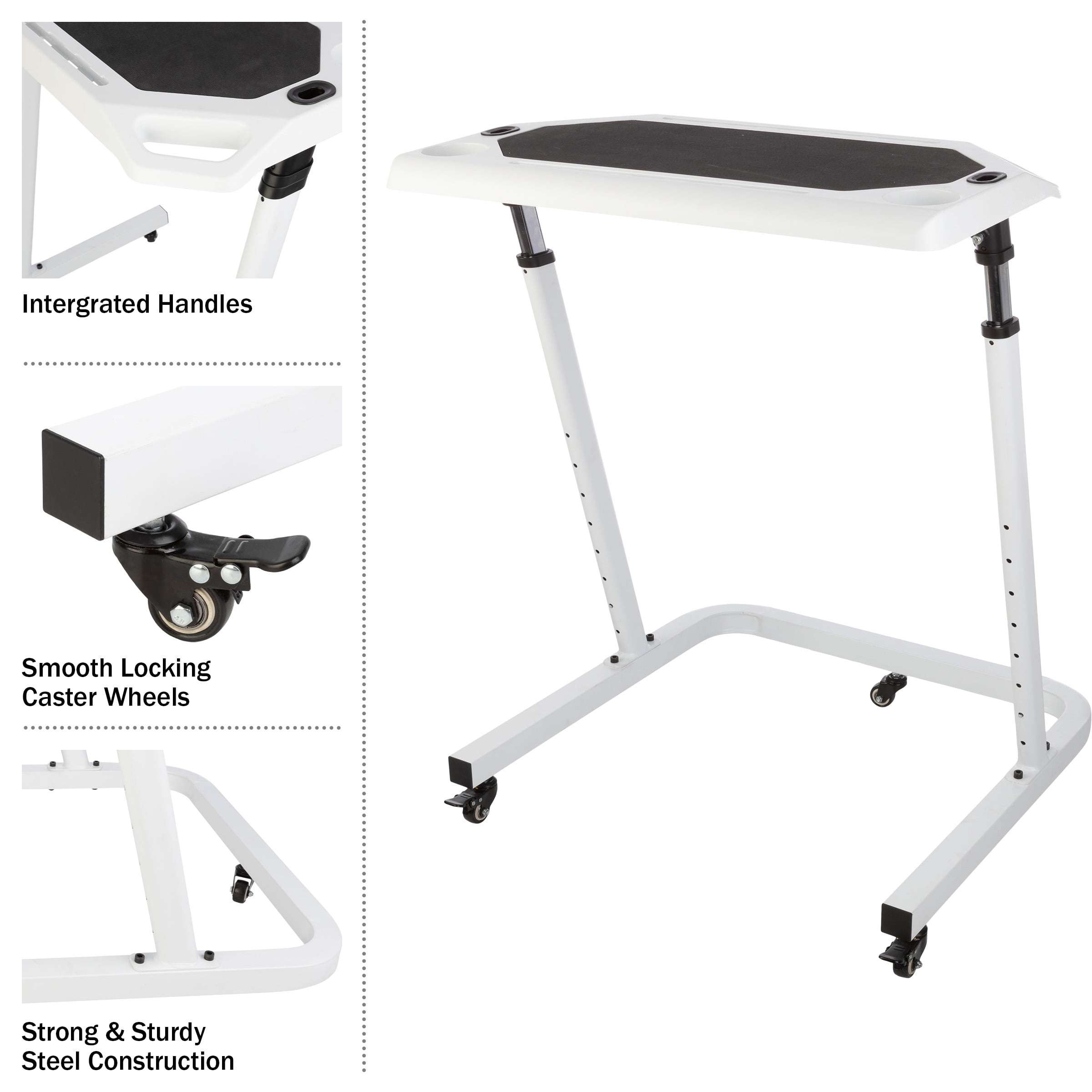 RAD Cycle Bike Desk - Rolling Laptop Cart for Stationary Bike or Trainer, Adjustable Standing Desk  for Cycle or Treadmill