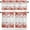 Red, variant on Red Leaf Kitchen Curtains, Fall Plant Country Vintage Watercolor White 3-Piece Kitchen Curtain Valance and Tiers Set 24 Inch Length, Rod Pocket Half Window Curtains for Cafe Living Room Bathroom