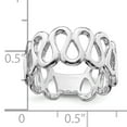 thumbnail image 5 of Sterling Silver Rhodium-plated Fancy Swirls Band QR6898, 5 of 6