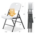 thumbnail image 2 of GVQ Portable Plastic Folding Chair for Party Wedding Camping Picnic,Outdoor and Indoor, White 20 Packs, 2 of 7