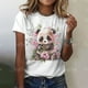 thumbnail image 2 of Camiseta con estampado de Panda de dibujos animados para mujer, camisetas de manga corta con cuello redondo, Jersey suelto para mujer, Tops de moda urbana para mujer, 2 of 5