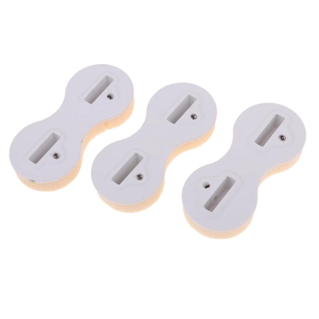 Juego de 3 uds de caja de de fusión de plástico con ranura para surf, tapones de de tabla de surf para Blanco 2x9 + 1x0deg Zulema Tapones de aletas de fusión