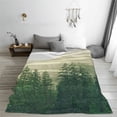 thumbnail image 5 of Fuzoiu Fog Forest Print Ultra-Soft Micro Fleece Blanket,All Seasons Flannel Throw, Lightweight Blanket for Bed, Sofa, Couch, Movie Night, Camping, and Travel-40"x30", 5 of 7