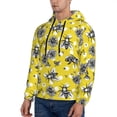 thumbnail image 3 of Naloa Honeybee Men's Casual Hooded Collar Drawstring Hoodies Pullover Sweatshirts Casual Long Sleeve Shirts-4X-Large, 3 of 7