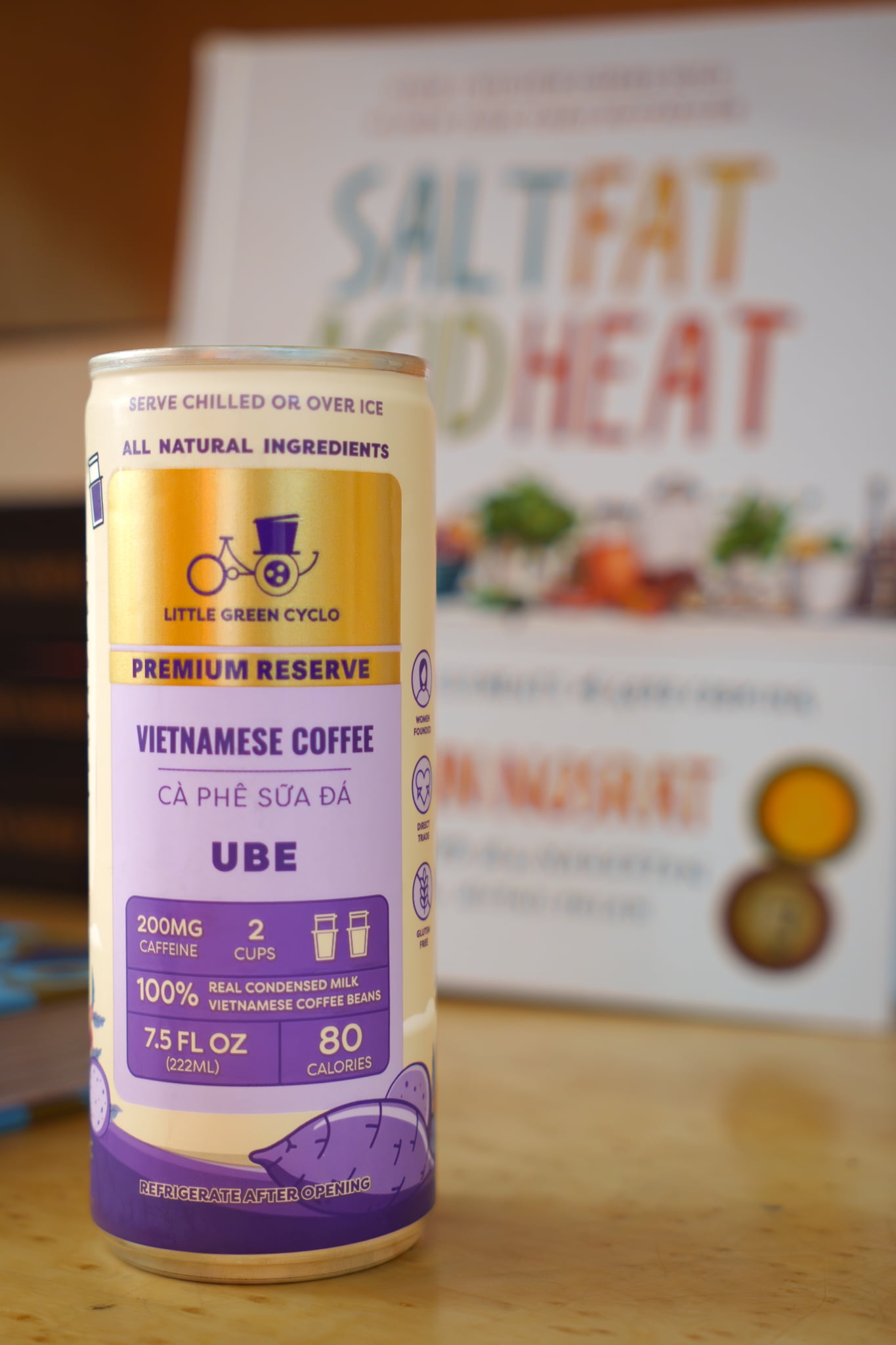 Little Green Cyclo Ready-to-Drink Vietnamese Coffee, 12 pack (12 cans per case), Vietnam Central Highlands, Single-Origin (12 cans, Ube)