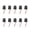 Black, variant on Pack of 10pcs Plastic CR2032 Coin Cell Holder Case Secure LIR2032 Storage Box for Calculators Key Remote Controls