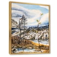 thumbnail image 3 of Designart 'The Cloudy Sky and The River With Spring Landscape' Lake House Framed Canvas Wall Art Print, 3 of 5