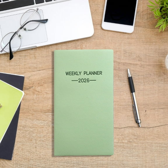 A6 Notebook Planner Organizer Daily Journal 128 Pages Writing Pad Memo Book Travel Diary All Ages Planner​(B)