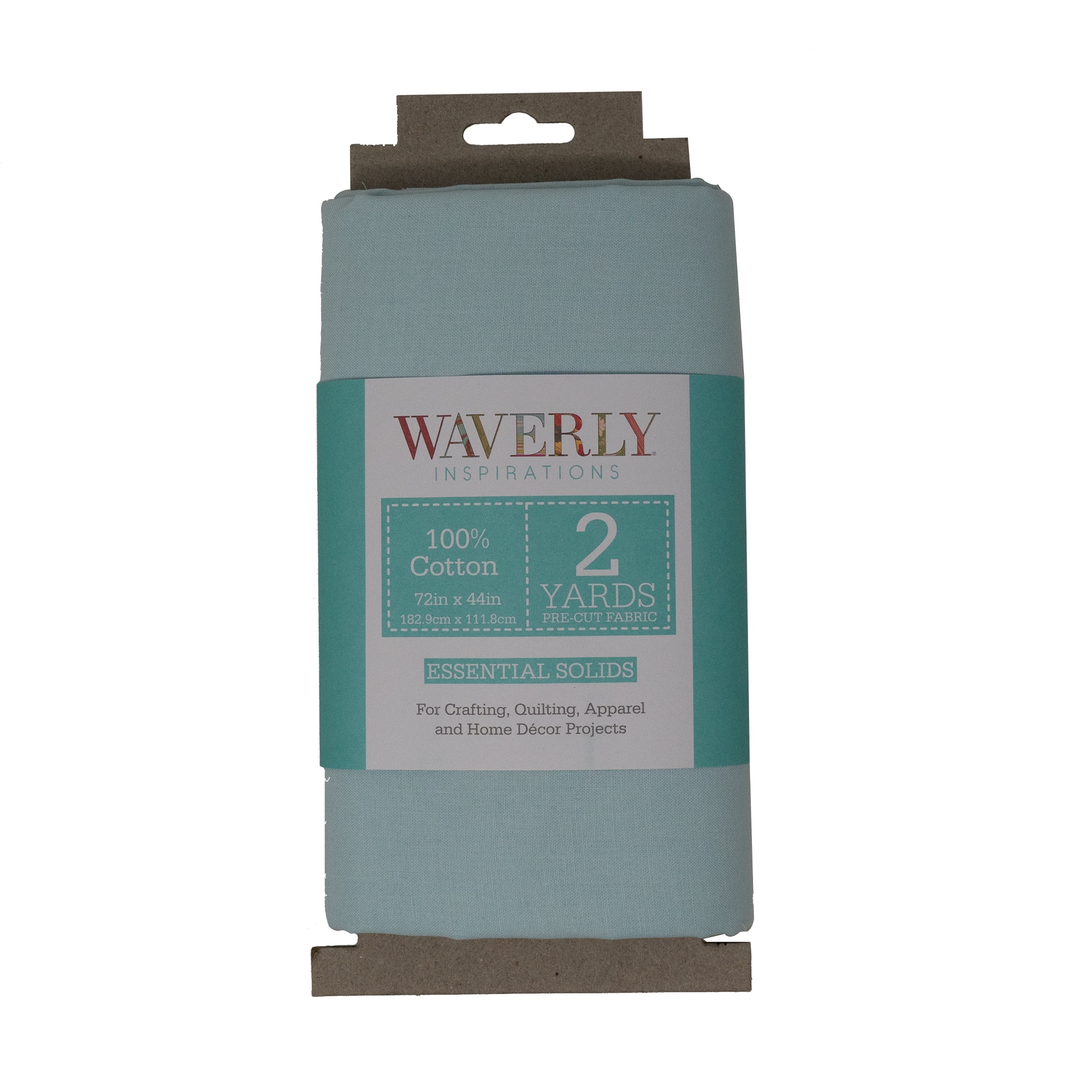 (2 pack) Waverly Inspirations 2 Yard Cut 100% Cotton Solids Fabric, Glacier, 44" Wide for Quilting & Sewing