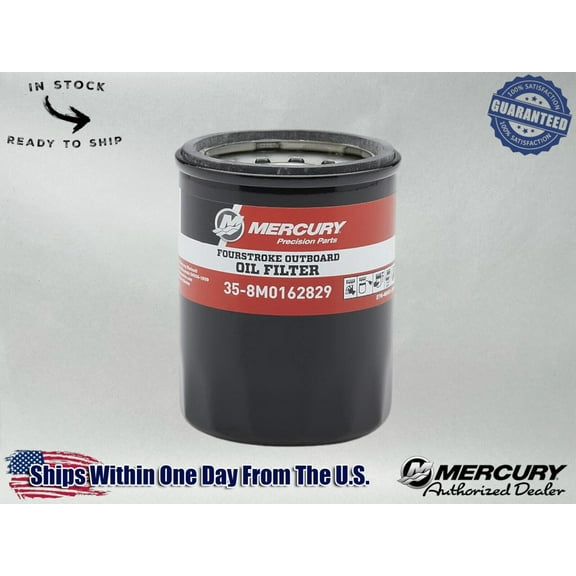 Mercury OEM Outboard Oil Filter for Mercury 25-115hp 8M0162829