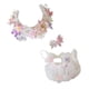 thumbnail image 4 of Conjunto de vestido de muñeca de peluche Haz tus propias muñecas con accesorios para fotos con banda para el cabello Conjunto de vestido de hada DIY, 4 of 8