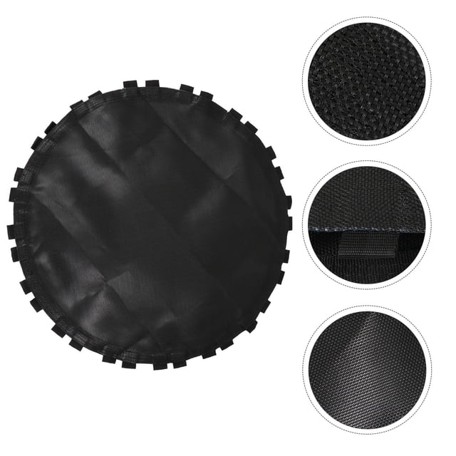 Minkissy Trampoline Replacement Jumping Mat Black Cloth Fade Resistant For Outdoor 1Set