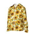 thumbnail image 2 of Fotbe Sunflowers Men's Women's UPF 50+ Sun Protection Jacket Hooded Cooling Shirt with Pockets Hiking Outdoor Performance-Small, 2 of 9