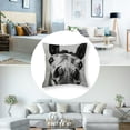 thumbnail image 5 of nygtbtfer Throw Pillows Cover  Brown Sketch Ass Front View Young Large Head Looks Animals Wildlife Donkey Nature Mule Creature Cute Cushion Case  Linen for Fall Home Decor White, 5 of 7