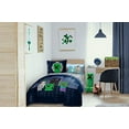 thumbnail image 3 of Jay Franco Kids Minecraft Creeper Blue 100% Microfiber Quilt, Twin, 3 of 3