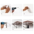 thumbnail image 4 of Soporte triangular Nikou de acero inoxidable desmontable, 4 of 5