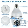 thumbnail image 4 of Light Bulb Security Camera, 2.4GHz WiFi 360° Light Socket Camera for Outdoor, Wireless WiFi Home IP Camera with Motion Tracking Alarm, Color Night Vision,Two-Way Talk, 4 of 10