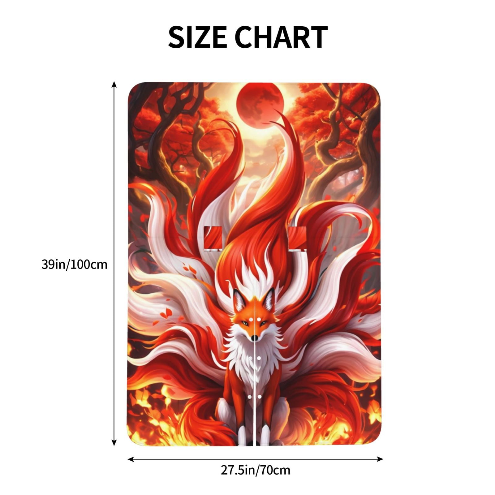 Naloa Red Sun Flame Fox Baby Car Seat Cover, Breathable Baby Carrier Cover, Multiuse Baby Carrier Cover & Nursing Breastfeeding Cover