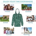 thumbnail image 6 of Bingfone Green Christmas Pattern Youth Classic Hoodies Soft Hooded Pullover Sweatshirts for Girls and Boys, 6 of 6
