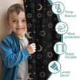 thumbnail image 3 of Blackout Kids Curtains,Black Gold Sun Moon Star Planet Pattern Childrens Insulated Curtains Set Of 2,Bedroom Essentials,Toddler Room Decor 52x63in(132x160cm), 3 of 5