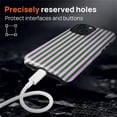 thumbnail image 3 of for iPhone 15 Case,Compatible with MagSafe,Cute Striped Phone Case Shockproof Soft TPU and Hard PC Protective Phone Cover for Women Girls,Greenish Purple Stripes, 3 of 5