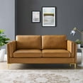 thumbnail image 3 of Modway Kaiya Vegan Leather Sofa in Tan, 3 of 10