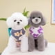 thumbnail image 5 of Ropa para mascotas, ropa para perros, ropa de otoño e invierno, ropa para mascotas de gato de peluche, ropa de invierno con flores de cinco hojas y vellón, 5 of 5