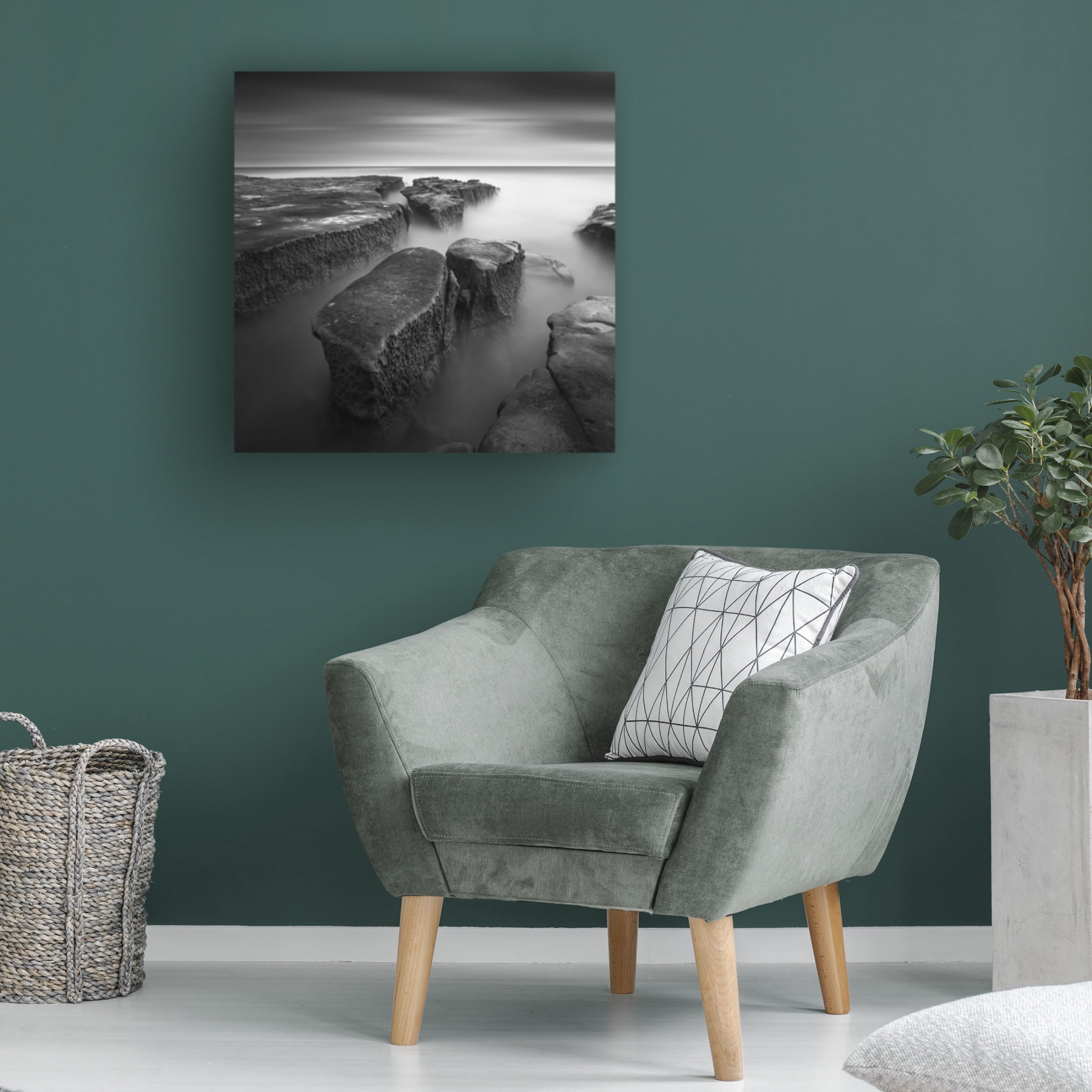 Canvas Wall Art - Yi Fan 'Falling Apart' Wall Art for Living Room, Bedroom, or Office Décor by Trademark Fine Art - 14 x 14 Inches