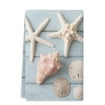 thumbnail image 2 of Nautical Coastal Kitchen Towels Set of 1, Ocean Sand Dollars Conch Starfish Wood Blue Absorbent Dish Towels for Kitchen, Microfiber Hand Towel, Quick Drying Tea Towel for Cleaning Dishcloths, 2 of 7