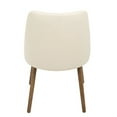 thumbnail image 4 of Contemporary Home Living 31.5" Walnut and Cream Quilted Faux Leather Modern Dining Chair, 4 of 5