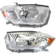 thumbnail image 4 of For 08 09 10 Highlander Japan Built Headlight Head Light Lamp w/o Bulb SET PAIR, 4 of 5