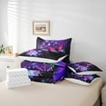 thumbnail image 6 of Homewish Boys Girls Gradient Butterflies Bedding Comforter Set 7pcs,Abstract Ombre Starry Sky Queen Bedding Sets Super Cozy,Chic Floral Flowers Queen Sheet Sets,Luxury Bedroom Decor,Reversible, 6 of 8