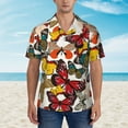 thumbnail image 6 of Picia Retro Floral Butterfly Gentle Cotton Regular Fit Short Sleeve Casual Hawaiian Shirt for Men-Medium, 6 of 9
