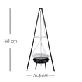 thumbnail image 2 of Ilios Innova | Asador de Carbón Toro Tipo Trípode con Parrilla Colgante y Cadena Ajustable, Estructura de Acero Resistente Color Negro, 2 of 9