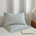 thumbnail image 4 of Home Savings Items !Amvlyk Plaid Pillow Shams Checkered Pillowcase Ginghams Pillow Covers Standard Size Pillow Cases Soft Breathable Pillow Cases Set Of 2 Retro Farmhouses Pillowcase,Blue, 4 of 6